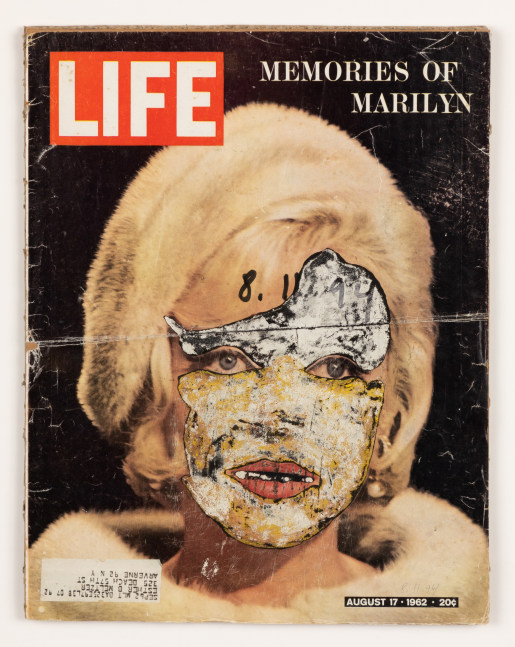 Ray Johnson, Untitled (Memories of Marilyn), 8.11.94, Mixed media collage on corrugated cardboard, 13.625 x 10.563 in., 17875, Private Collection