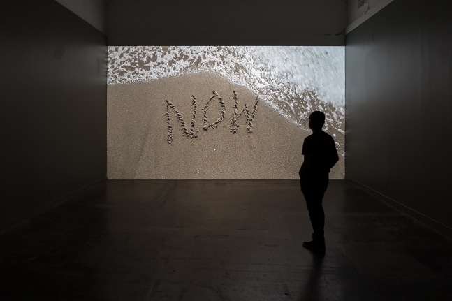 Installation view of works by Sam Falls