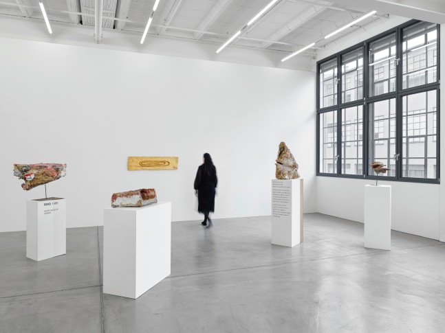 Installation view, Franz West, Die fr&amp;uuml;hen Werke / Early Works, Galerie Eva Presenhuber, Maag Areal, Zurich, 2025