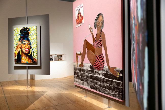 Installation view, Tschabalala Self, The Culture, Schirn Kunsthalle, Frankfurt, 2024