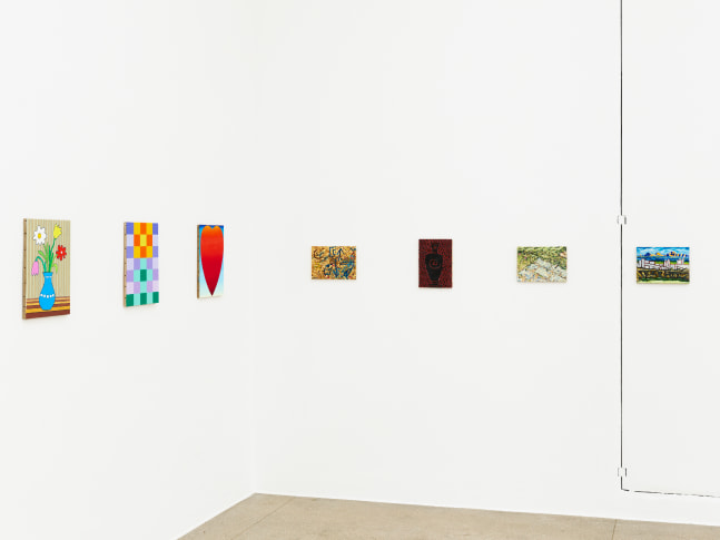 installation view of works by Jean-Frédéric Schnyder