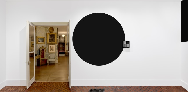 Installation view of paintings by Adam Pendleton