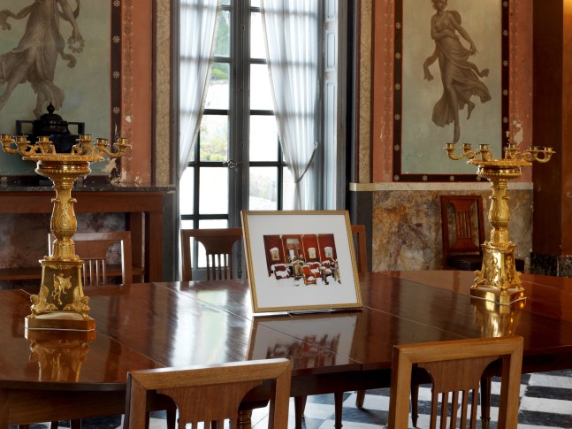 Installation view of photograph by Karen Kilimnik