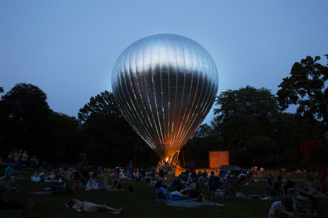 Installation view of living art installation by Doug Aitken