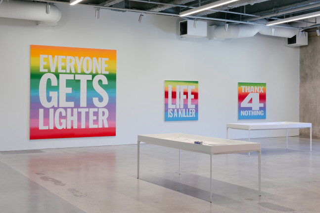 Installation view, John Giorno, No Nostalgia, Marciano Art Foundation, Los Angeles, 2025