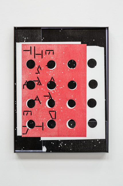 Tonight
2023
Lacquered steel, painted plywood, wood block print on Madrid litho paper, Madrid litho paper
81 x 61 x 4 cm / 32 x 24 1/8 x 1 5/8 in

&amp;copy; Martin Boyce