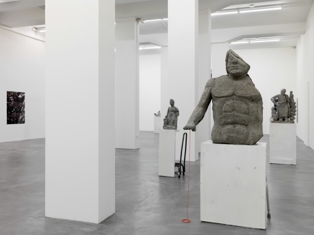Installation view of Justin Matherly sculpture and monoprint exhibition
