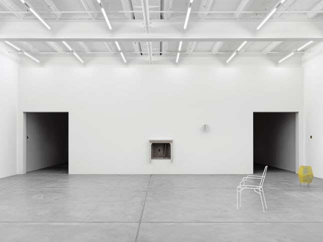 Installation view of Martin Boyce sculpture and photography exhibition