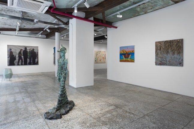 Installation view, Jean-Marie Appriou, Martin Boyce, Austin Eddy, Amy Feldman, Louisa Gagliardi, Matthew Angelo Harrison, Shara Hughes, Wyatt Kahn, Sofia Mitsola, Chemu Ng&amp;rsquo;Ok, Tobias Pils, Tschabalala Self, Sue Williams, Galerie Eva Presenhuber, Taxa, Seoul, 2023
&amp;copy; the artists
Courtesy the artists and Galerie Eva Presenhuber, Zurich / Vienna
Photo: Sebastiano Pellion di Persano