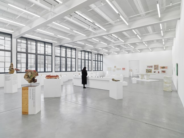 Installation view, Franz West, Die fr&amp;uuml;hen Werke / Early Works, Galerie Eva Presenhuber, Maag Areal, Zurich, 2025