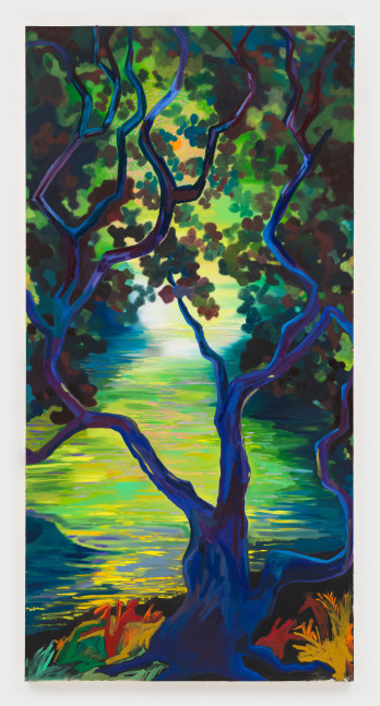 Cover Me in Darkness 

2024

Oil, acrylic and dye on canvas

254 x 127 cm / 100 x 50 in

&amp;copy; Shara Hughes