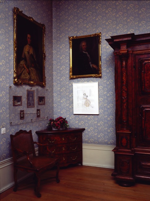 Installation view of works by Karen Kilimnik