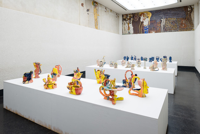 Installation view of various works by different artists