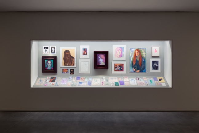 Installation view of paintings by Steven Shearer