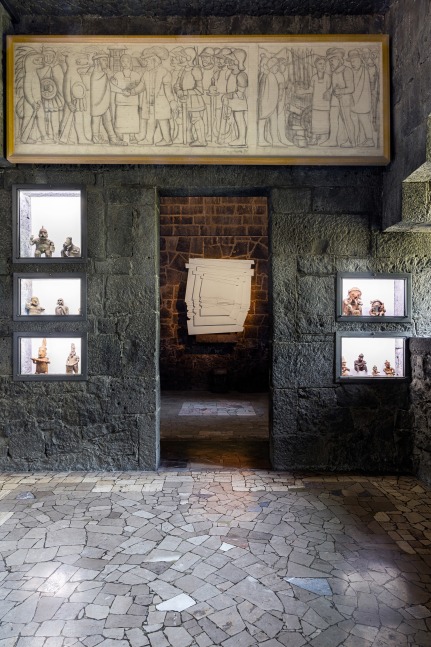 Installation view, Wyatt Kahn, Fantasmas, Museo Anahuacalli, Mexico City, 2024