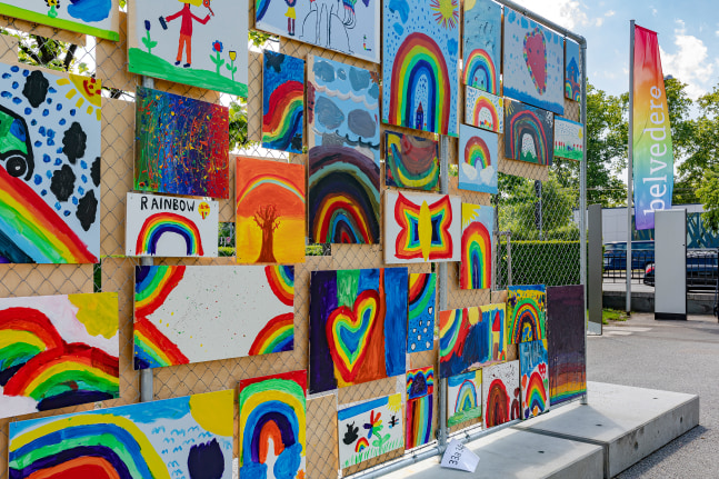 Installation view of work by Ugo Rondinone