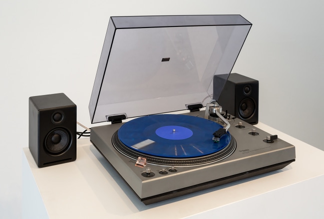 Installation view of works by Sam Falls