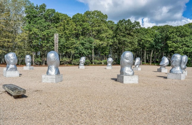 Installation view, Ugo Rondinone, sunrise. east, The Watermill Center, Hamptons, 2025