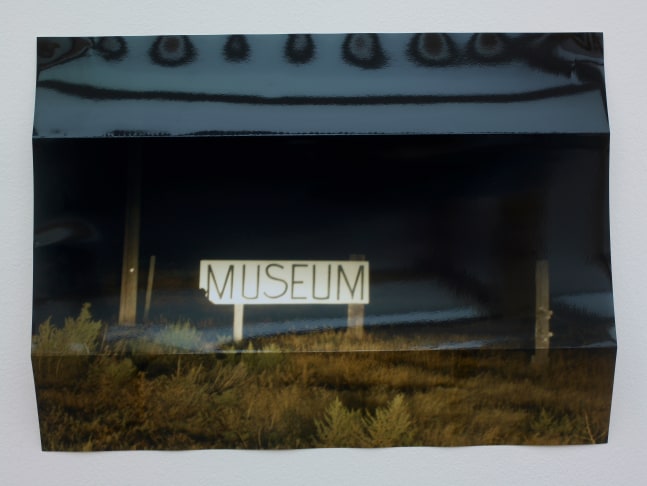 Installation view of sculpture by Oscar Tuazon