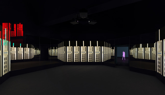 Installation view of Works by Doug Aitken