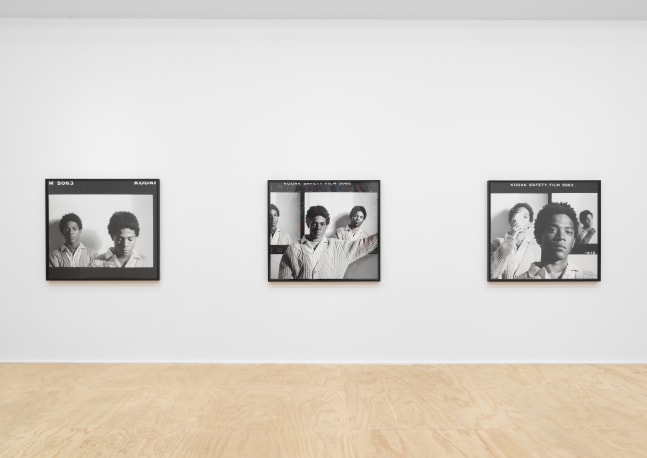 Installation view of photographs by Lee Jaffe
