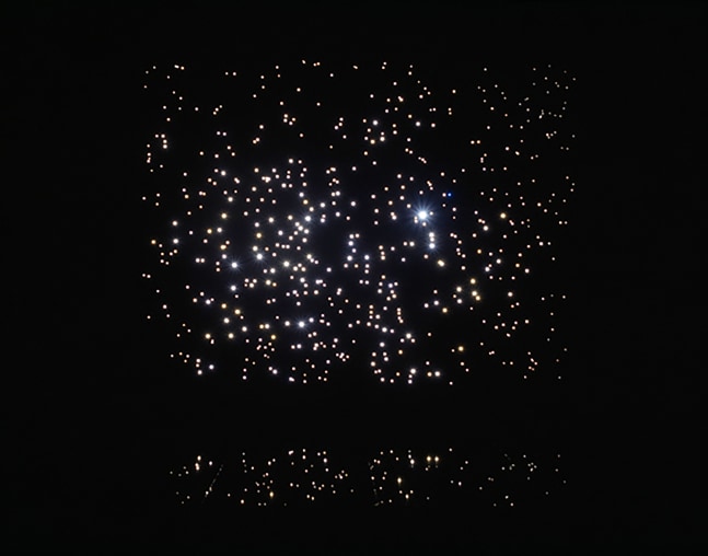 Installation view of sculptures by Angela Bulloch