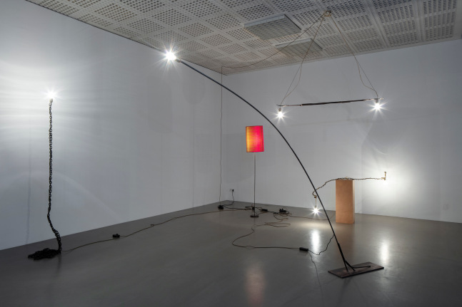 Installation views, Martin Boyce, Douglas Gordon, Franz West, Lamps and Furniture,&amp;nbsp;Haubrok Foundation, Berlin, 2025