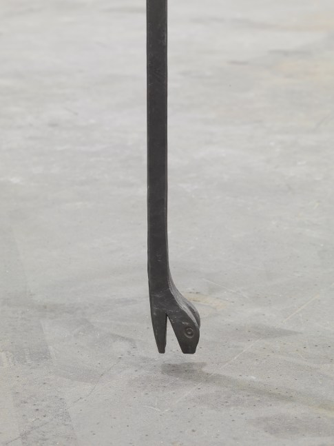 Installation view of sculpture by Valentin Carron