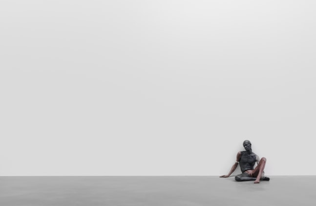 Installation view of sculptures by Ugo Rondinone