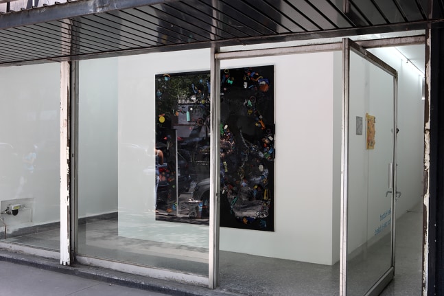 Installation view of paintings by Alex Hubbard