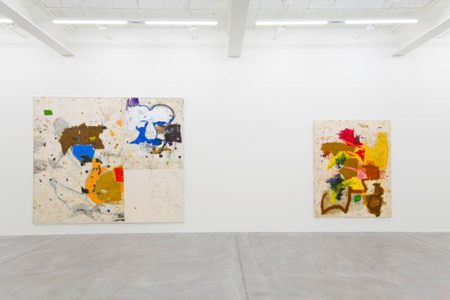Installation view of Joe Bradley painting exhibition