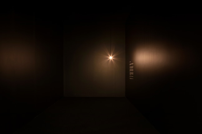 Installation view of video work by Douglas Gordon