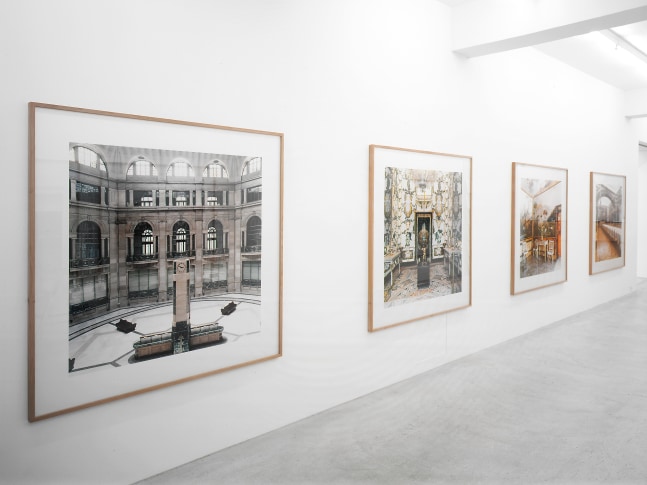 Installation view of Candida Höfer photography exhibition