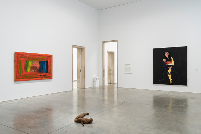Installation view of painting by Tschabalala Self