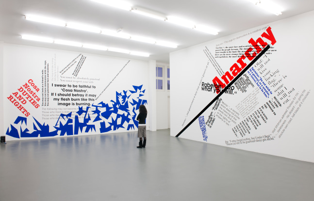 Installation view of sculptures by Angela Bulloch