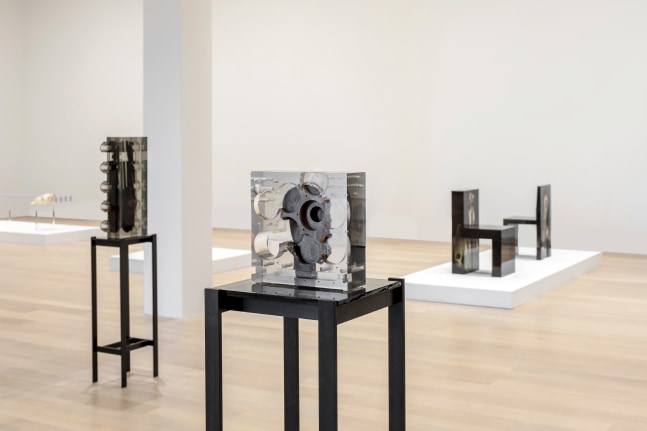 Installation view of sculptures by Matthew Angelo Harrison