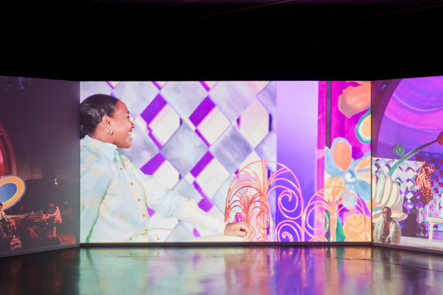 Installation view, Tschabalala Self,&amp;nbsp;Feed Me, Kiss Me, Need Me, Cultuurcentrum Strombeek, Grimbergen, 2023