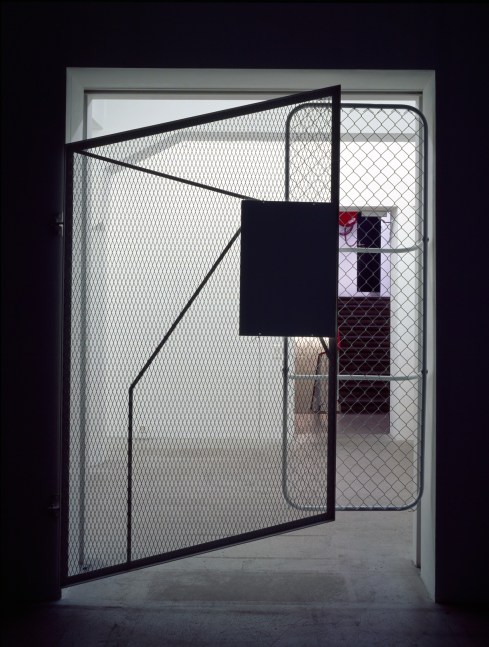 Installation view of Martin Boyce sculpture exhibition