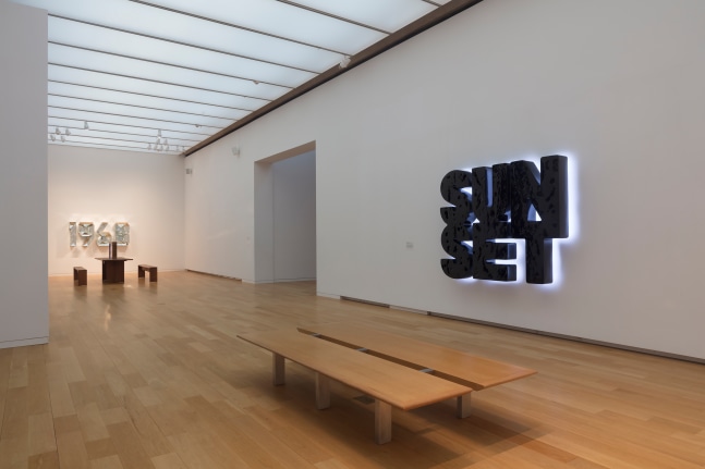 Installation view of Works by Doug Aitken
