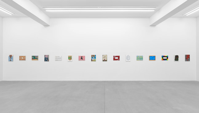 Installation view, Jean-Fr&amp;eacute;d&amp;eacute;ric Schnyder, &amp;OElig;L AUF LEINWAND, Galerie Eva Presenhuber, Waldmannstrasse, Zurich, 2024