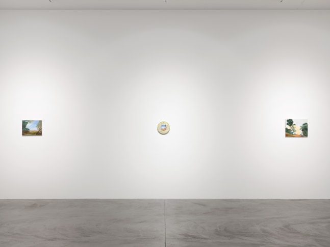 Installation view of Karen Kilimnik paintings exhibition