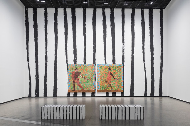 Installation view, Tschabalala Self, Skin Tight, Australian Centre for Contemporary Art, Melbourne, 2025