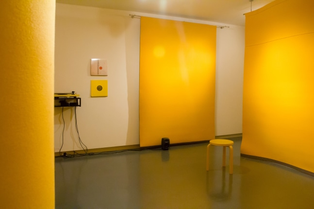 Installation view of sculptures by Angela Bulloch