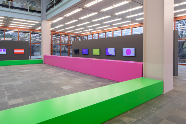 installation view of works by Gerwald Rockenschaub