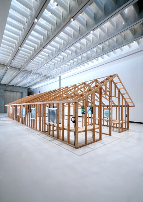 Installation view, Oscar Tuazon, Something in the Water, MAXXI, Rome, 2025