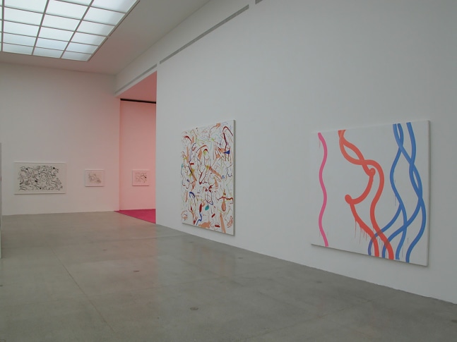 Installation view, Sue Williams, Art for the Institution and the Home, Secession, Vienna, 2002-03