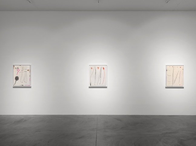 Installation view of Josh Smith paintings exhibition