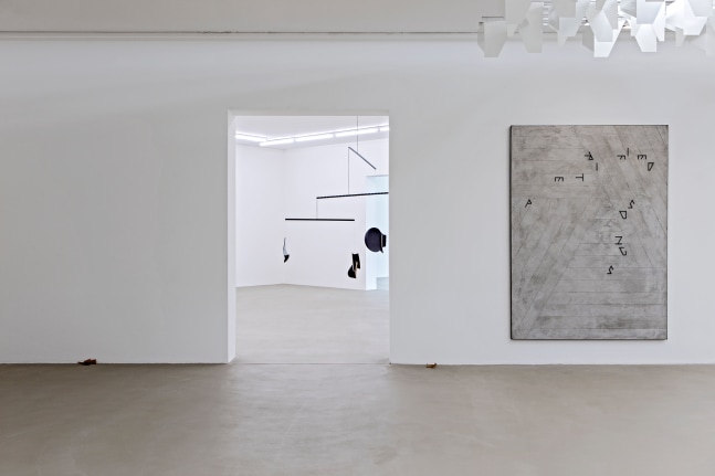 Installation view of sculptures by Martin Boyce