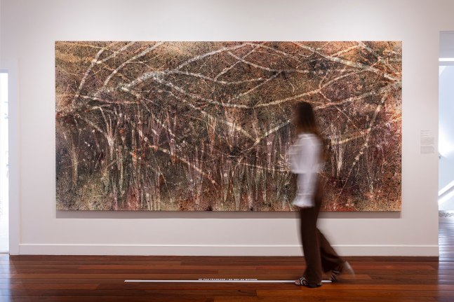 Installation view, Sam Falls, Les Fleurs d&amp;#39;Yves Saint Laurent, Mus&amp;eacute;e Yves Saint Laurent, Paris, 2024