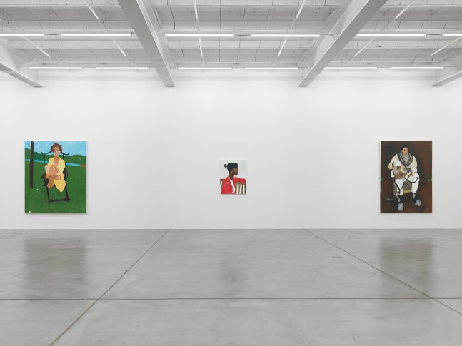 Installation view of paintings by Henry Taylor